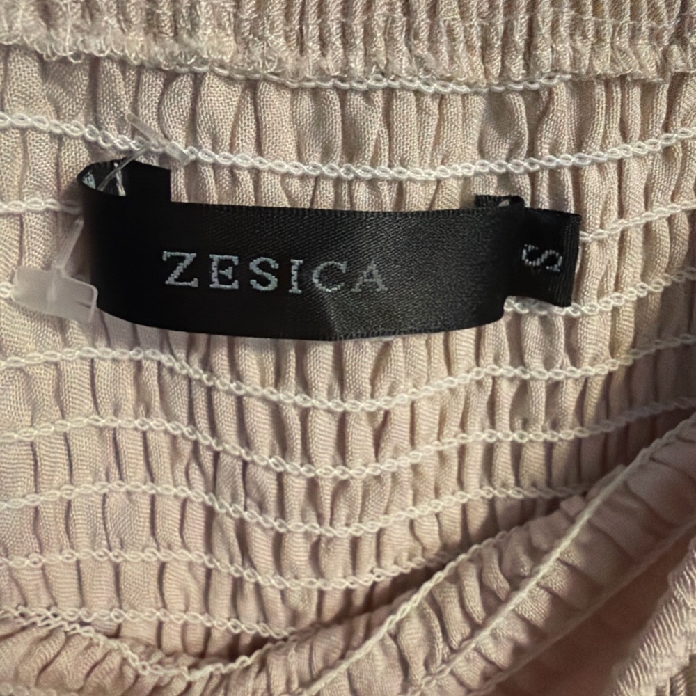 ZESICA Boho Long Sleeve Square Neck Smocked Maxi Dress ~Apricot~Size 4/6 ~ NWOT - Picture 8 of 16